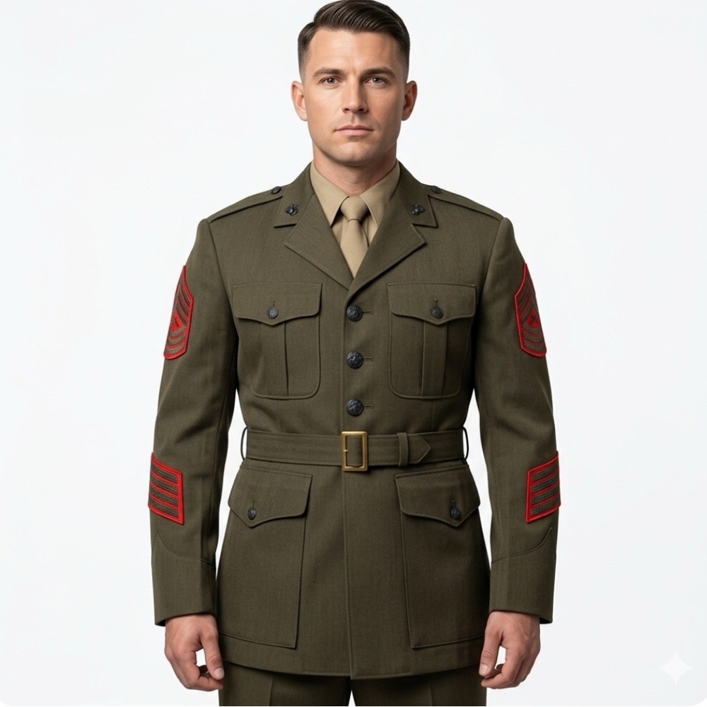 DSCP Authentic USMC Service Alpha Dress Coat - Master Gunnery Sergeant E-9